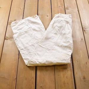 Vintage 1990s White Denim Jeans Size 24.5 x 31.5 / American Vintage / Workwear / Streetwear / Vintage Pants
