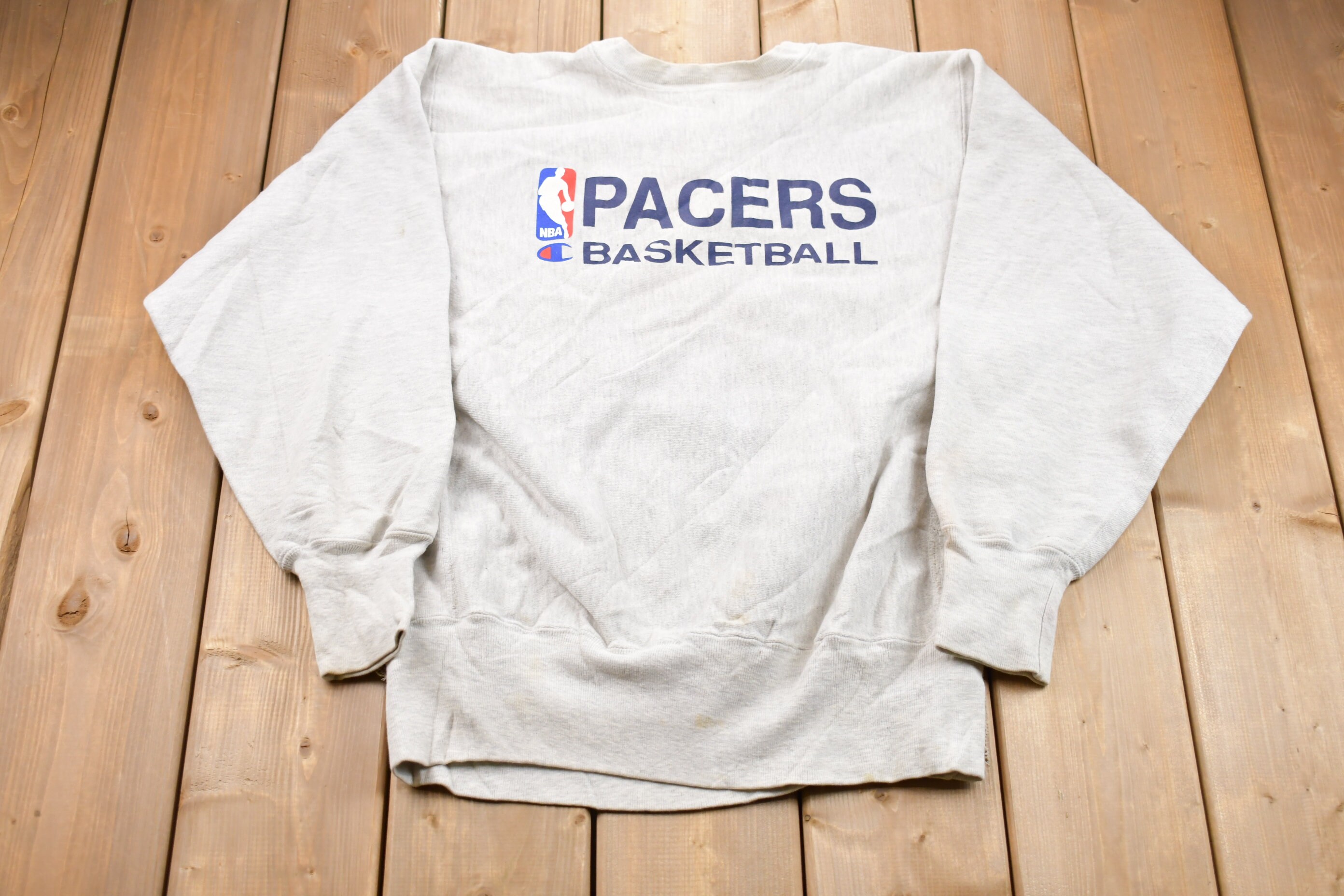 Vintage 1990 Crewneck Crewneck Made NBA Etsy / Sweatshirt / Basketball Indiana USA Athleisure Weave Champion / / Pacers - in Reverse Souvenir 90s