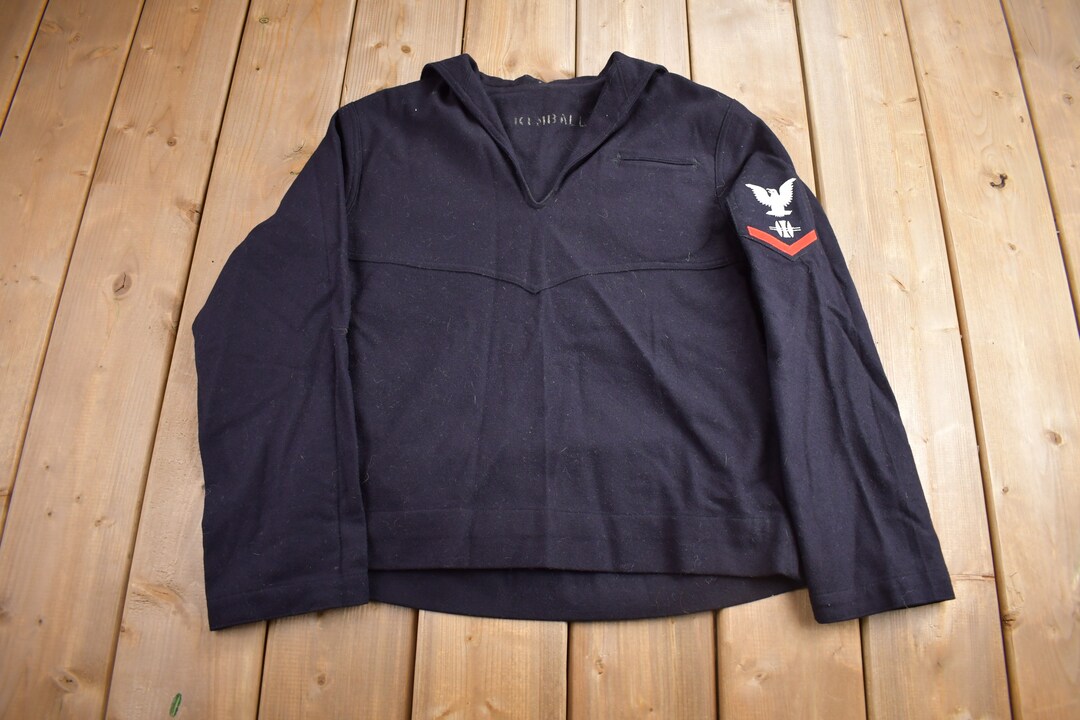 Vintage 1940s US Navy Naval Wool Sweater / Navy Wool Sweater / Vintage ...