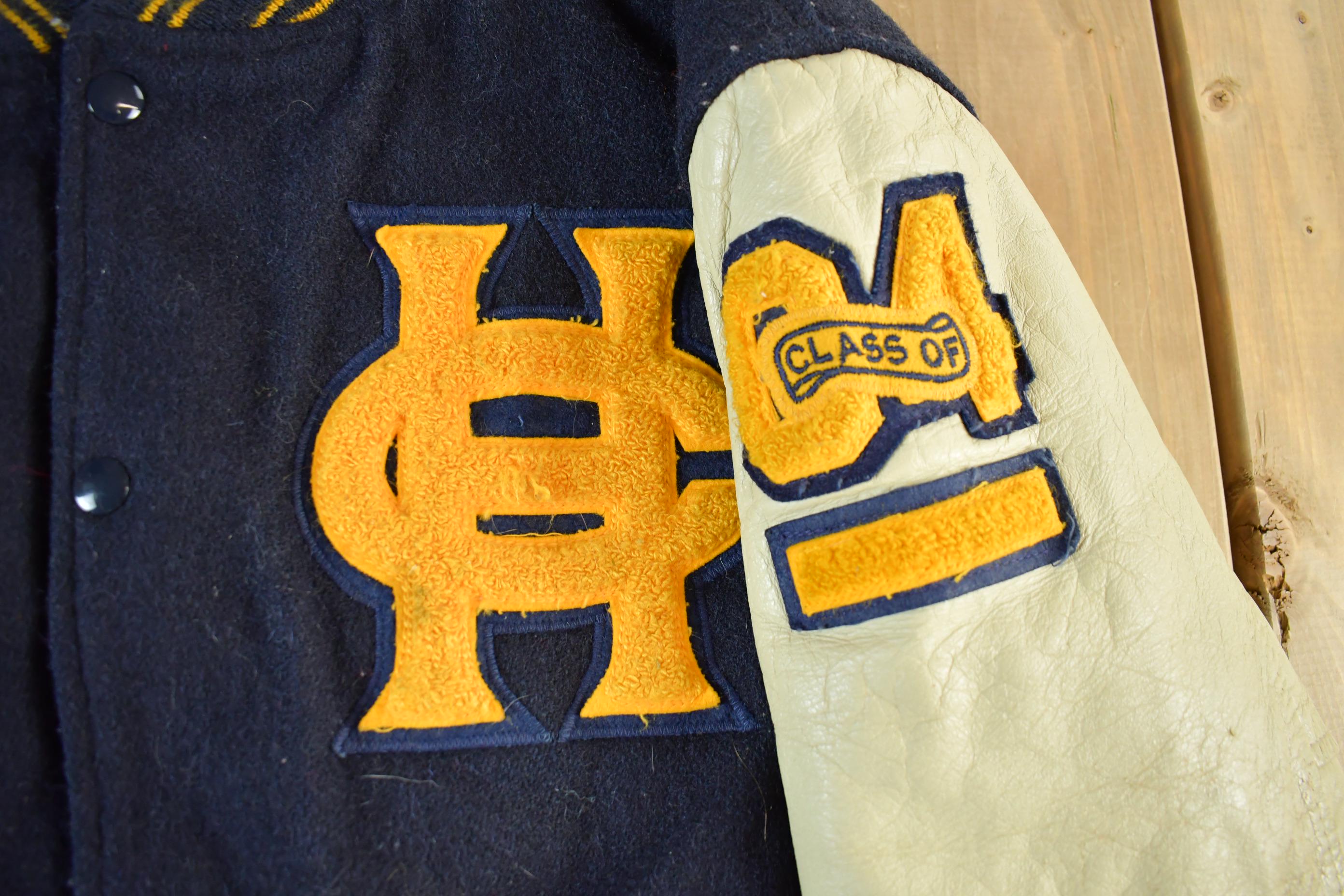 Vintage 1984 Butwin Hy-landers Collegiate Wool Leather Varsity 