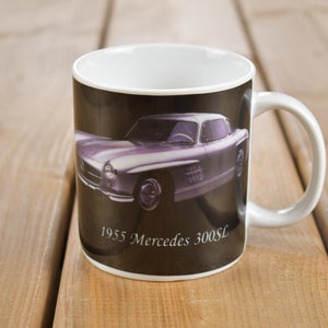 Vintage 1990s 1955 Mercedes 300SL Coffee Mug / Ceramic Mug / Vintage Coffee Mug / Vintage Ceramics / Cute Mug / Mercedes Mug / Car Mug