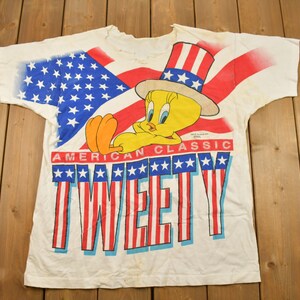 Vintage 1995 All Over Tweety Bird Graphic T Shirt / Vintage T Shirt / Streetwear / Graphic Tee / Thrashed