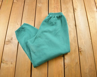Vintage 1990s Tultex Turquoise Sweat Pants Size 1X / Made in USA / American Vintage / Streetwear / Vintage Pants / Vintage Sweat Pants
