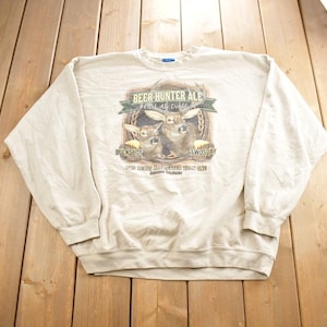 Vintage 1990s Beer Hunter Ale Buckshot Outdoorsman Sweatshirt