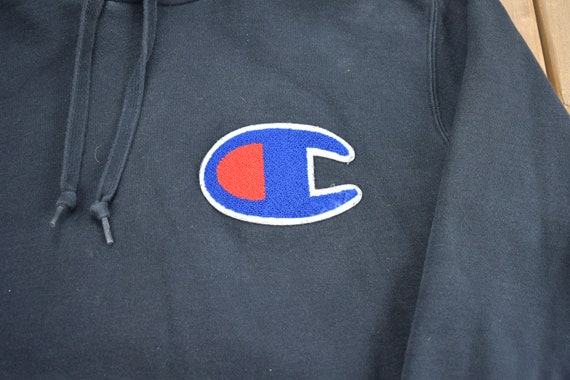 Vintage 1990s Champion Embroidered Hoodie / 90s C… - image 2