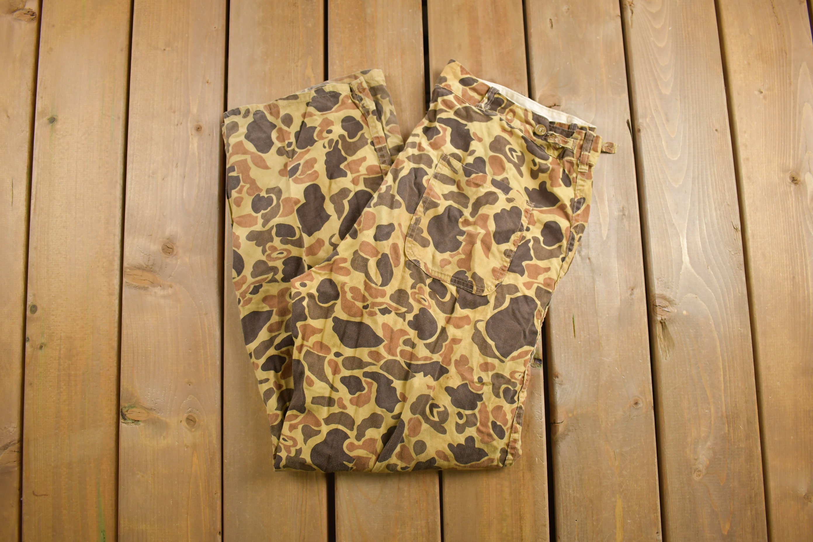 Vintage 1950s Duck Camouflage Hunting Pants / Streetwear