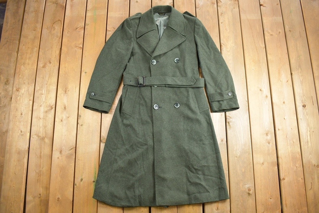 ジャケット・アウター 50s French Vintage Military Wool P-Coat French Gendarme Police Military Wool Coat Jacket 1960s / 70s
