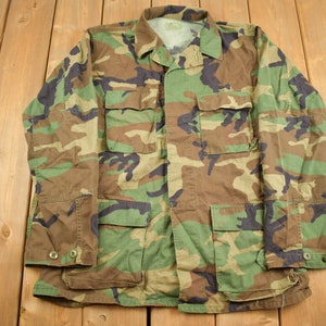 Vintage 1990 US Army Woodland Camo Military Field Jacket / US Army Green / Vintage Army / Militaria / Army Jacket /