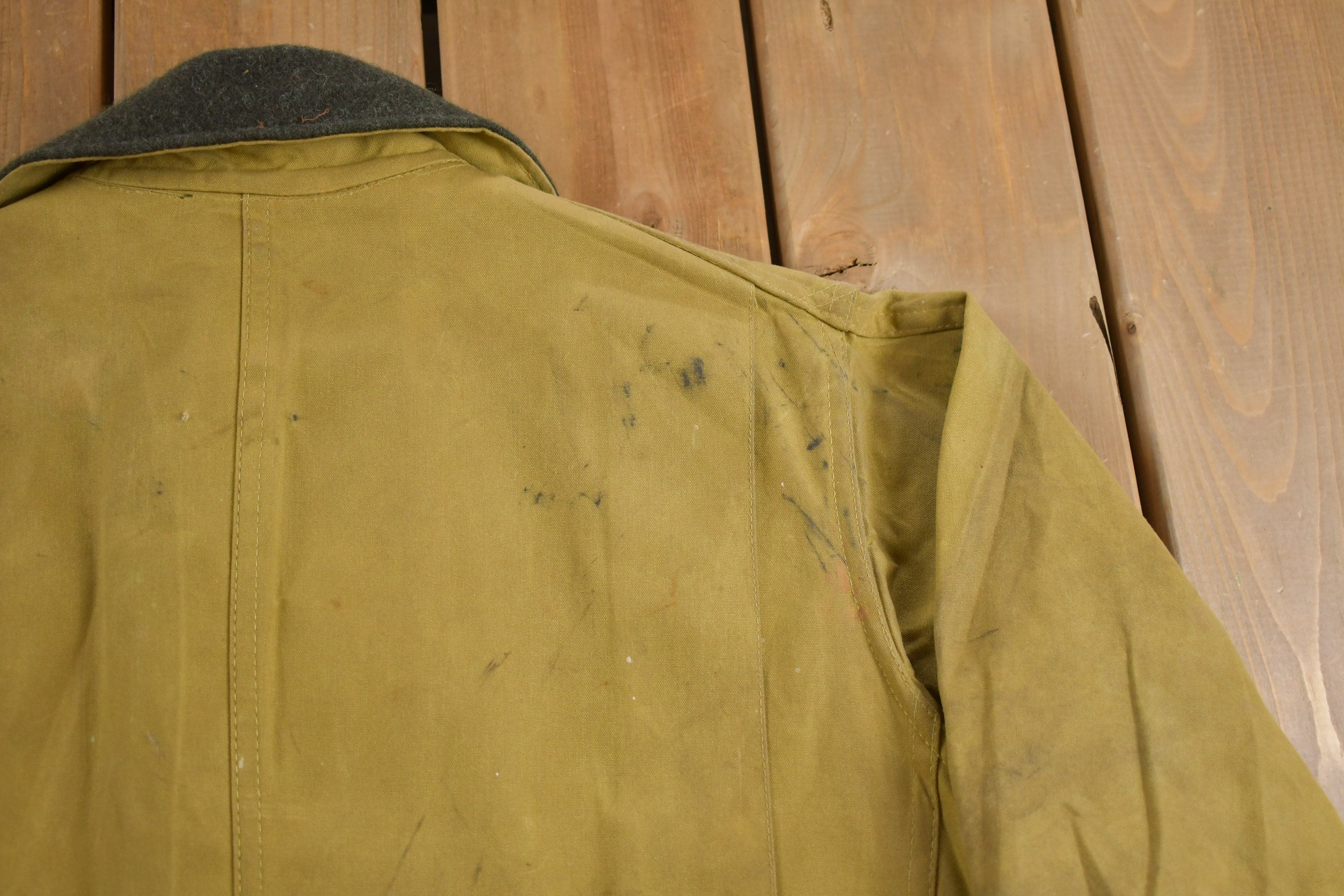 Vintage 1980s Distressed Filson Tin Cloth Cruiser Jacket Vintage 1980s Distressed Filson Tin Cloth Cruiser Jacket