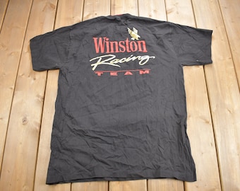 Vintage 1990s Winston Racing Team T-Shirt / Single Stitch / NASCAR Racing / Made in USA / 90s Streetwear / Sportswear