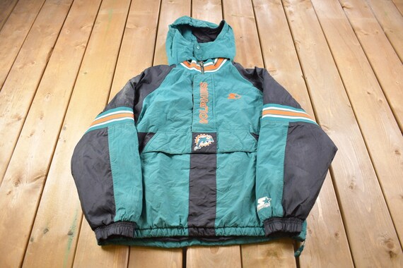 Vintage 1990s Miami Dolphins NFL Pro Line Starter Puffer Jacket