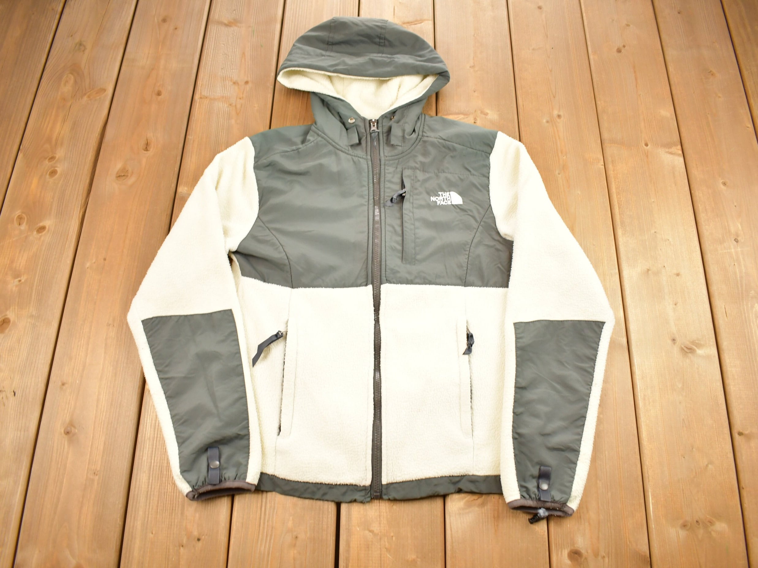 Vintage 1990s the North Face Hooded Denali Fleece Sweater Outdoorsman 90s Fleece Hoodie Streetwear Athleisure Hiking 90s TNF Etsy