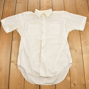 Vintage 1960s Arrow Decton Sanforized Blank Button Up Shirt / 1960s Button Up / Perma Iron / Basic Button Up / True Vintage
