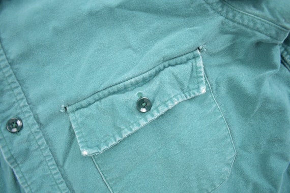 Vintage 1990s LL Bean Chamois Cloth Shirt / 1990s… - image 4