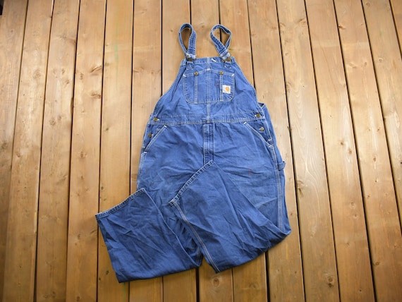 carhartt blue jean bibs