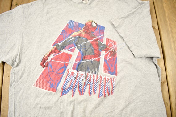 Vintage 1990s Spiderman Bravery Marvel Promo T-sh… - image 3