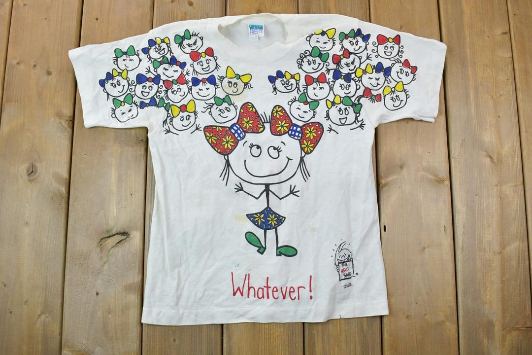 Whatever Graphics Vintage 1990s the Head Said Whatever Graphic T-shirt / Vintage T Shirt ...