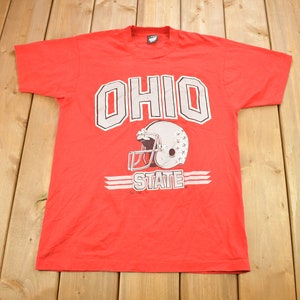 Vintage 1989 Ohio State University Football Theme Collegiate T-Shirt / NCAA Tee / Americana / Sportswear / Ohio Buckeyes / Made In USA