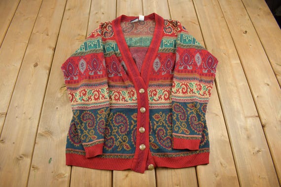 Vintage Y2K Lizport Knit Cardigan Sweater Made in USA