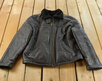 Vintage 1990s M. Julian by Wilsons Black Leather Jacket Men's 1X