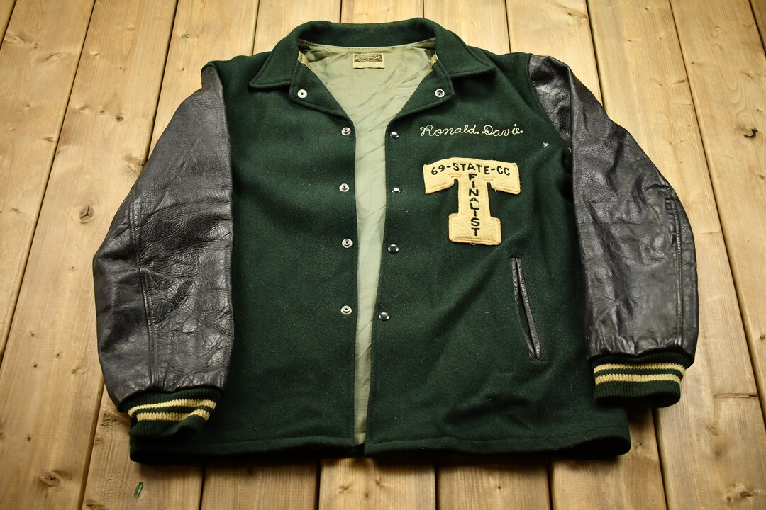 ジャケット・アウター 80s IVY LEAGUERS CLUB wool duffle coat Rare Vintage Harvard Wool/leather Varsity Jacket - Etsy