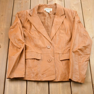 Vintage 1980s Bagatelle Leather Blazer / Fall Outerwear Leather Coat / Winter Outerwear / Streetwear Fashion / Suede Jacket
