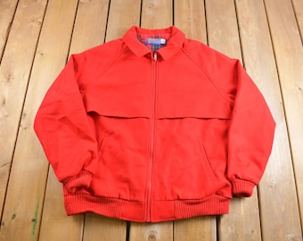 Vintage 1980s Pendleton Blanket Lined Wool Jacket / Vintage Wool Coat / Streetwear / Made In USA / Western Jacket / Size Large