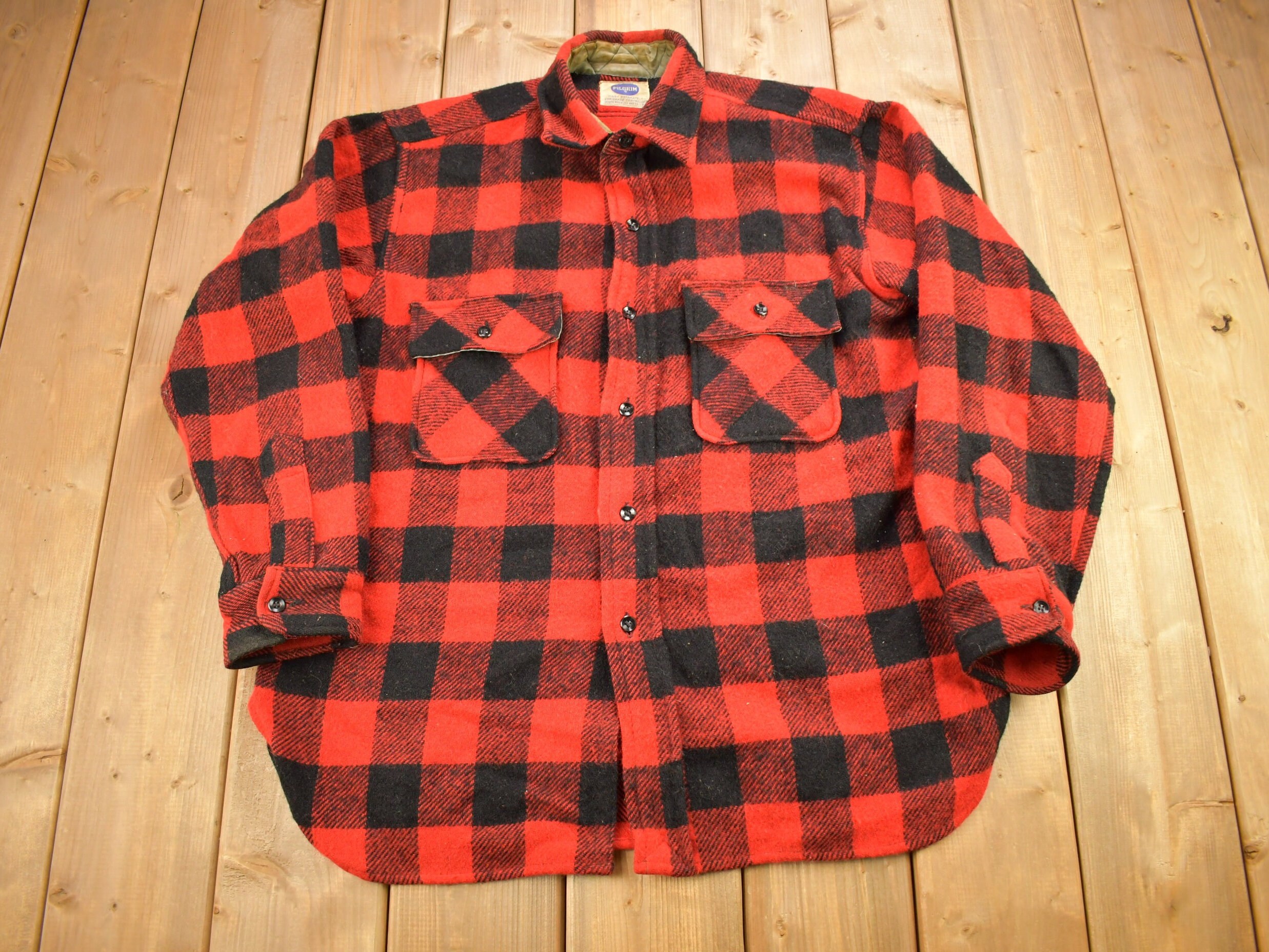 トップス 60s pilgrim flannel check shirt vintage 60s pilgrim flannel check shirt vintage 60s pilgrim flannel check