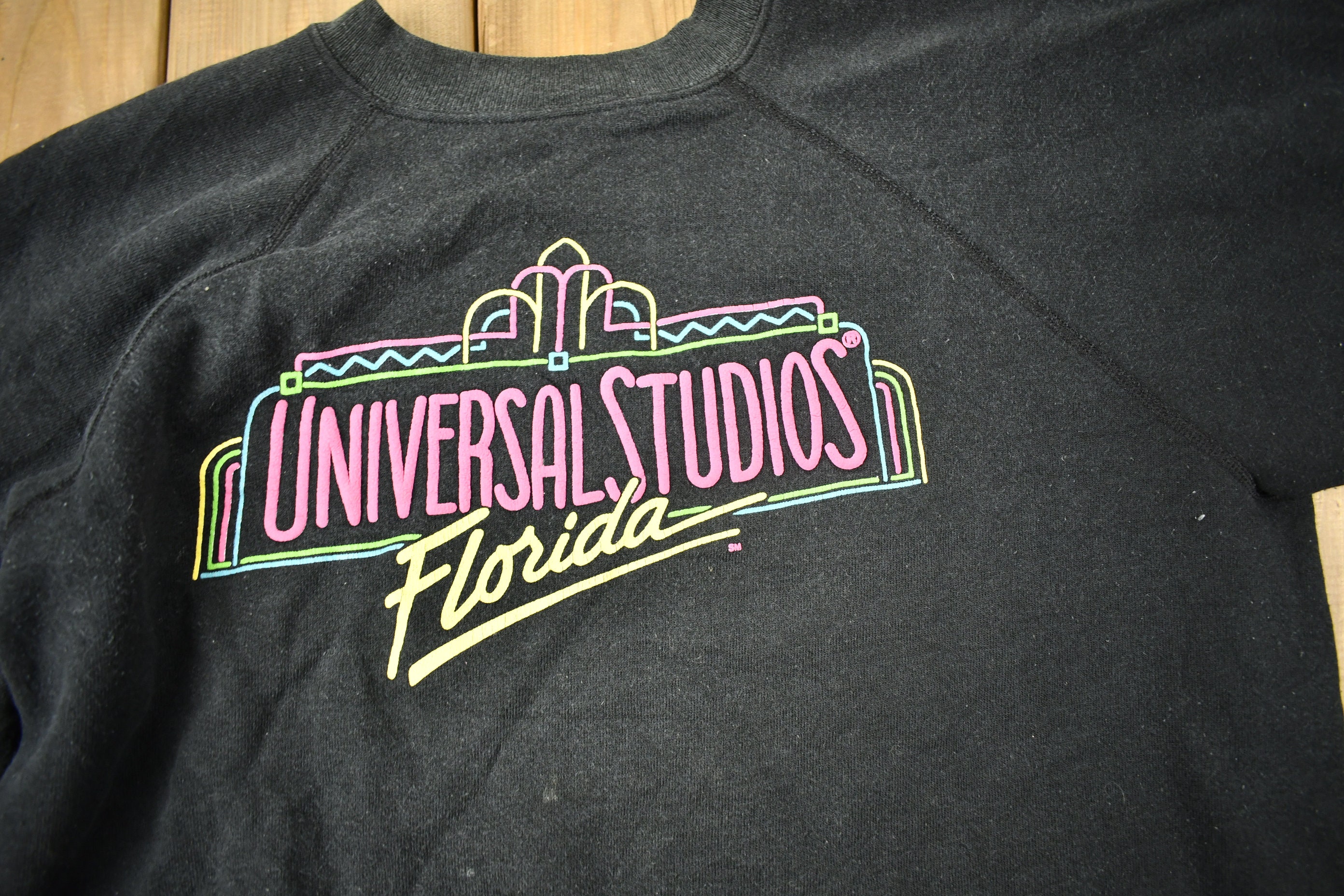 トップス 80's UNIVERSAL STUDIOS Florida SWEAT Universal Studios Retro Adult Crew Neck Sweatshirt