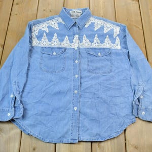 Vintage 1990s Poetic License Western Style Button Up Rodeo Shirt