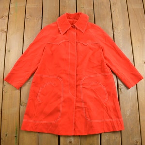 Vintage 1970s Sears Western Jacket / Western Cut Jacket / South Western Style / Made In USA / True Vintage / Button Up / Long Coat