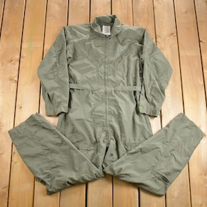 Vintage 1999  Military Flyers Coveralls Jumpsuit Size 42R / Vintage Overalls / Militaria / Distressed Coveralls / Type CWU / 90s