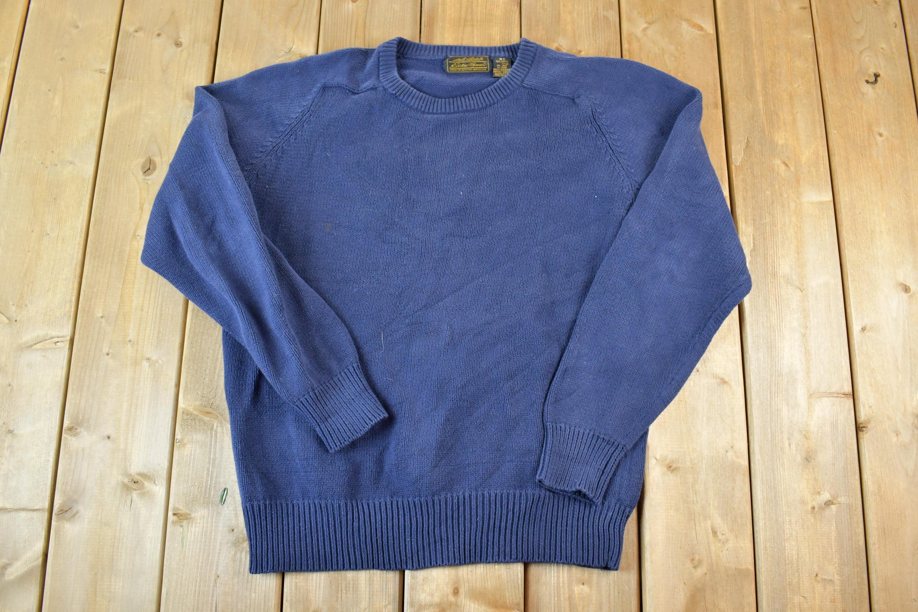Vintage 1990s Eddie Bauer Knit Crewneck Sweater / 90s Crewneck 