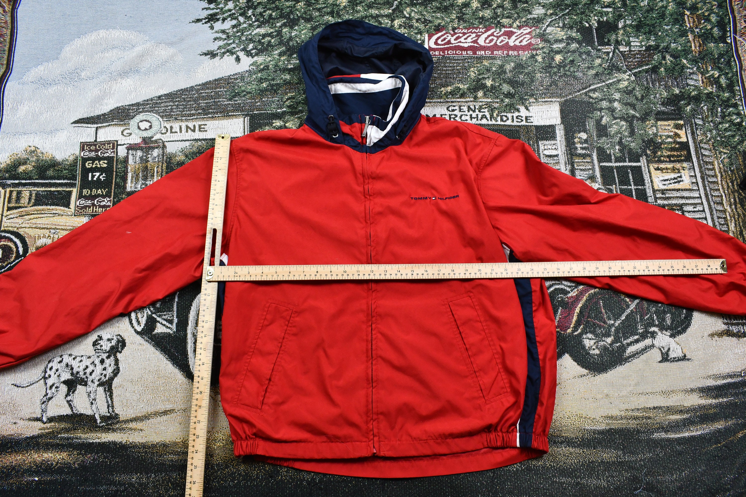 Vintage 1990s Tommy Hilfiger Full Zip Windbreaker / Vintage Tommy 