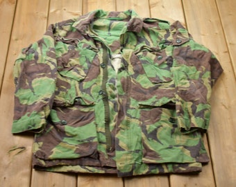 Vintage 1980s  Army Military DPM CamoJacket / Button Up Jacket /  Army Green / Vintage Army / Streetwear Fashion / Army Jacket