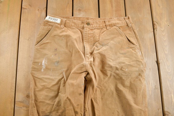 Vintage 1990s Carhartt Carpenter Pants Size 34 x … - image 5