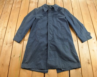 Vintage 1980s Full Length Trench Coat Jacket / 80s Jacket  / Made in USA  / Outdoor / Winter / Cozy Trench Coat