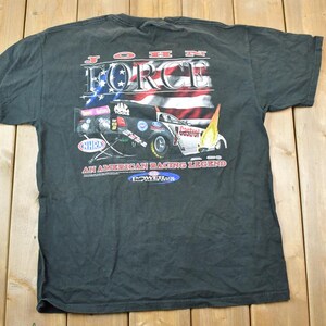 Vintage 1990s John Force NHRA Racing T-Shirt / Single Stitch / Racing Tee  / 90s Streetwear / Sportswear