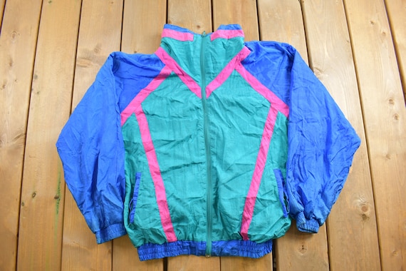 【KOOLOSET】Block Color Windbreaker Vintage Members Only Color Block Windbreaker Jacket, Size 7