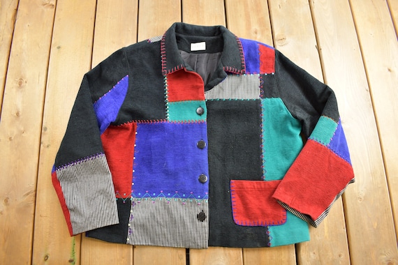Vintage 1990s Koret Patchwork Jacket / Work Jacke… - image 1