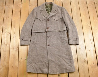 Vintage 1980s Pendleton Full Length Wool Trench Coat / Lined / Long Coat / Vintage Jacket / Streetwear / Made in USA / Vintage Pendleton