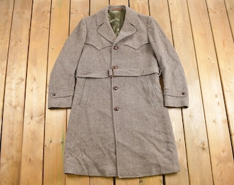 Vintage 1980s Pendleton Full Length Wool Trench Coat / Lined / Long Coat / Vintage Jacket / Streetwear / Made in USA / Vintage Pendleton