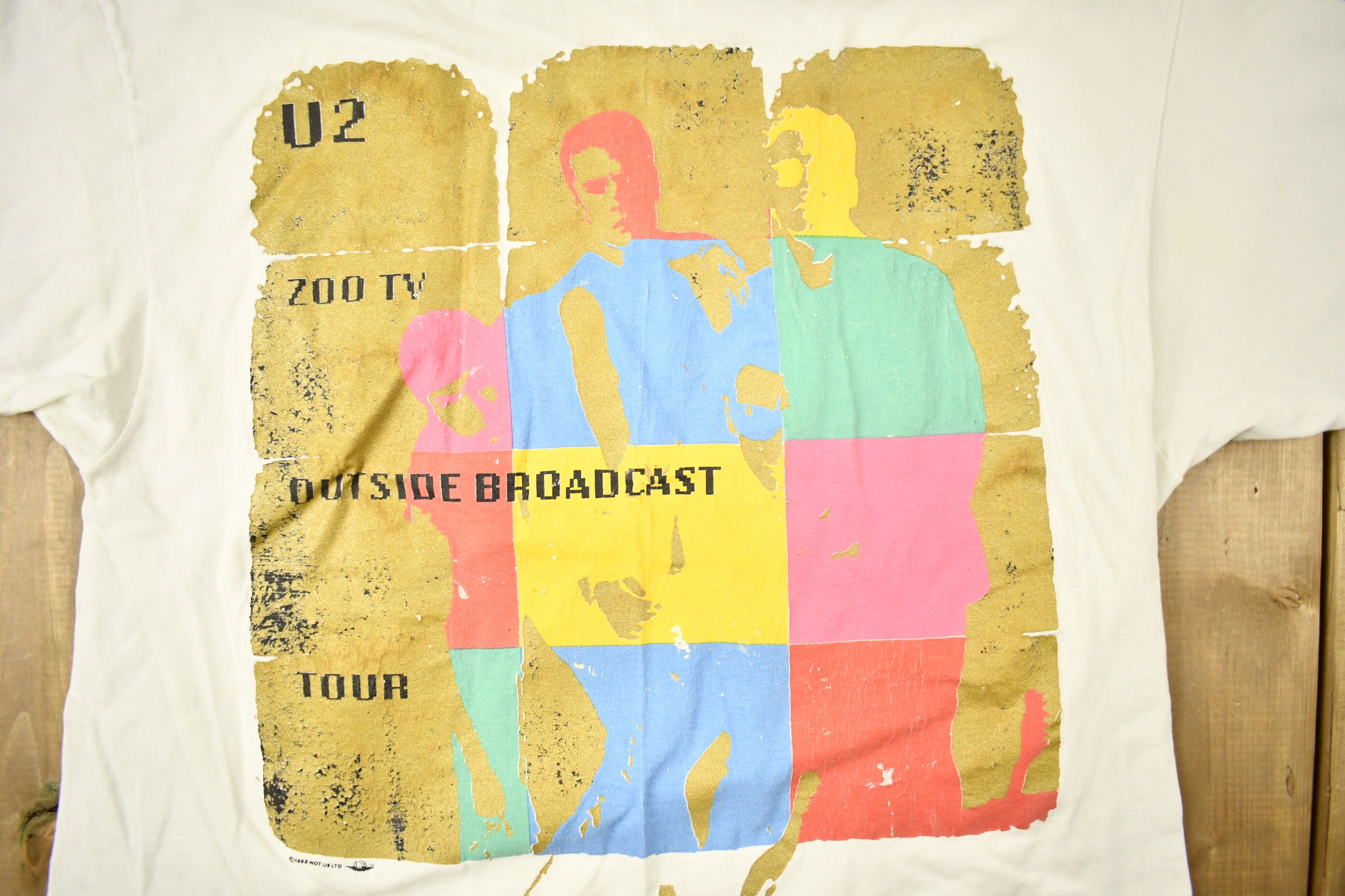 Vintage 1992 U2 Zoo TV Outside Broadcast Tour Band T-shirt / Band 
