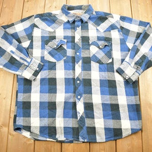 Vintage 1990s Big Mac Plaid Lined Button Up Shirt / 1990s Button Up / Vintage Flannel / Casual Wear / Pattern Button Up