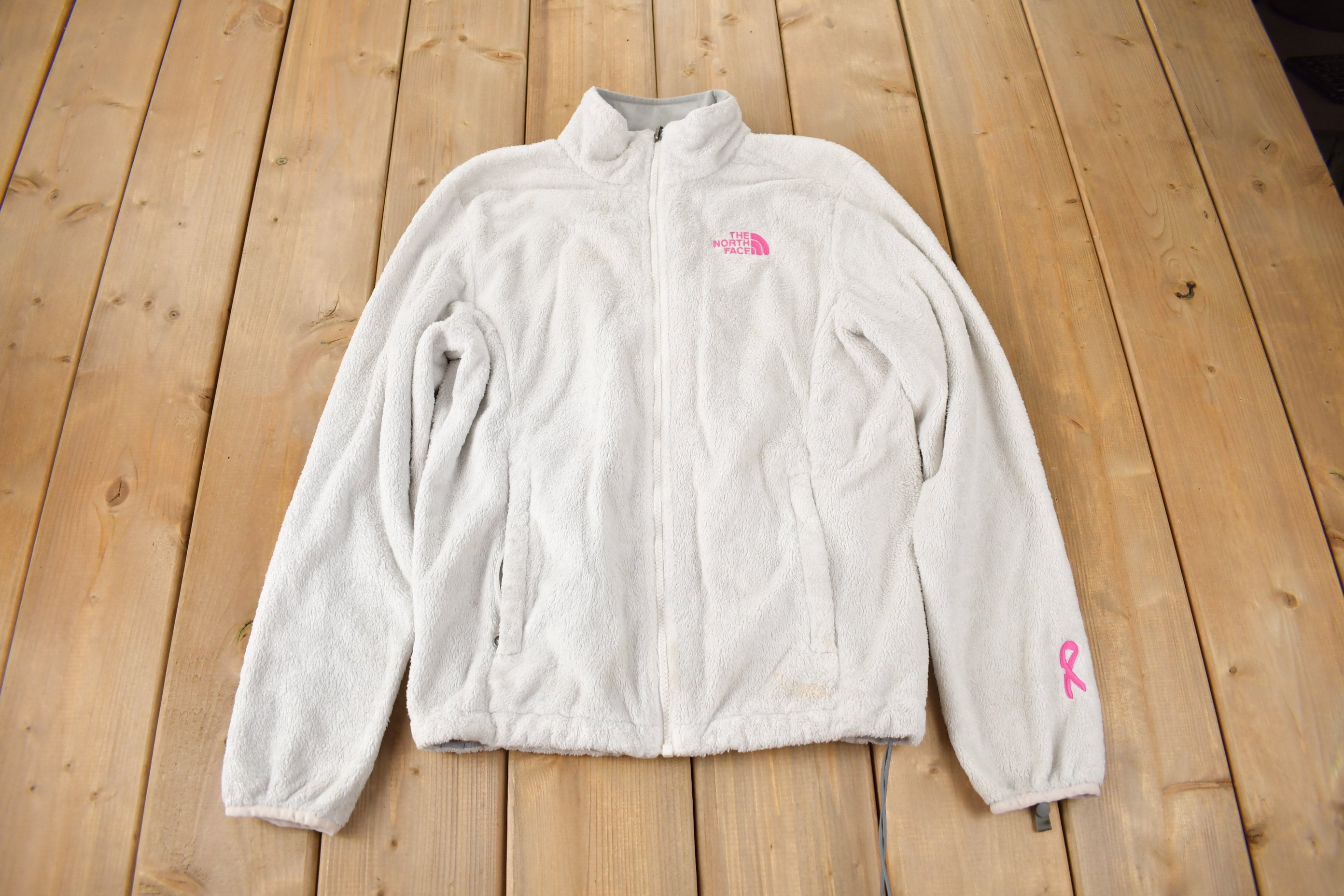 Vintage Y2K the North Face Women's White Breast Cancer
