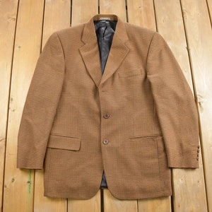 Vintage 1980s Wool Blazer / Giovanni Tonella / Made in Canada / Casual Dress Wear / 80s Blazer / Italian Wool /