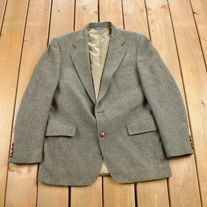 Vintage 1980s Pendleton Wool Button Up Blazer / 100% Virgin Wool / Loop Button / Outdoor / Casual Wear / Made In USA / Flannel