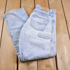 Vintage 1990s Distressed Dickies Blue Carpenter Pants Size 32 x 28.5 / Vintage / Workwear / American Vintage / Streetwear Fashion /