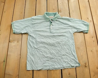 Vintage 1970s Benchline Patterned Collared Shirt / 70s / 70s Polo / Streetwear / Retro Style / Collared Shirt / Short Sleeve / Made In USA