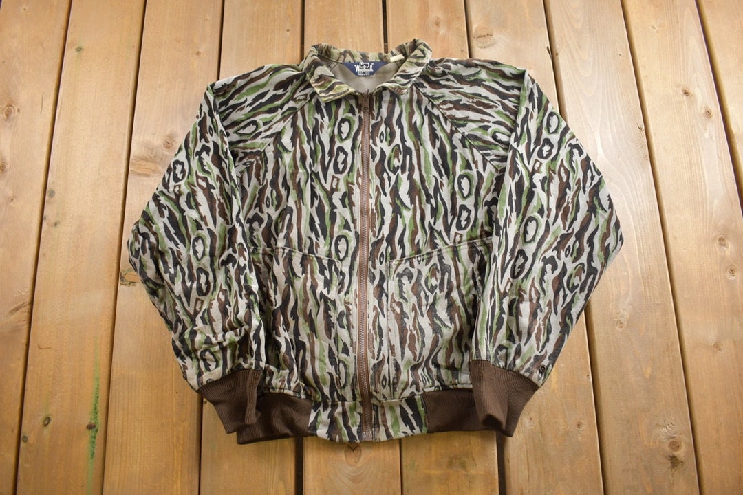 Vintage 1980s Woolrich Tree Bark Camo Jacket / Vintage Woolrich